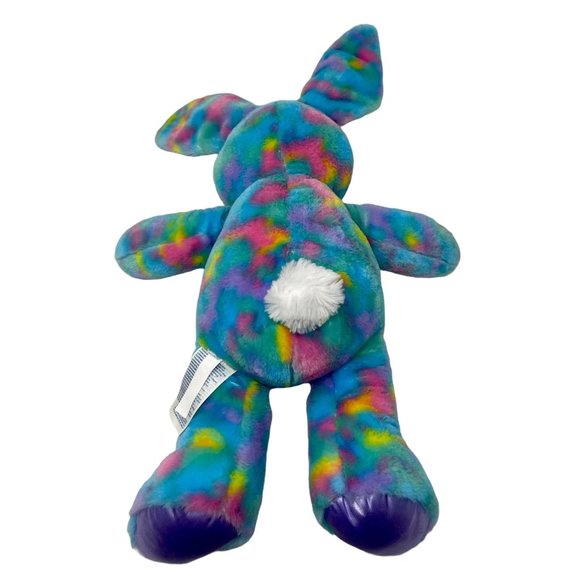Retired Build a Bear Plush Color Burst Bunny Blue Stuffed Animal - Picture 3 of 4